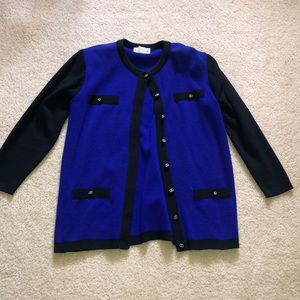Blue and black cardigan size small